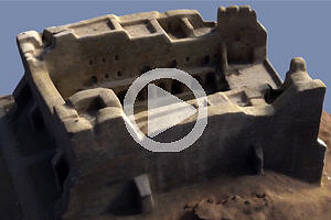 Virtueller Rundflug um das aus den UAV-Bildern erzeugte 3D-Modell der Festung Neamţ.